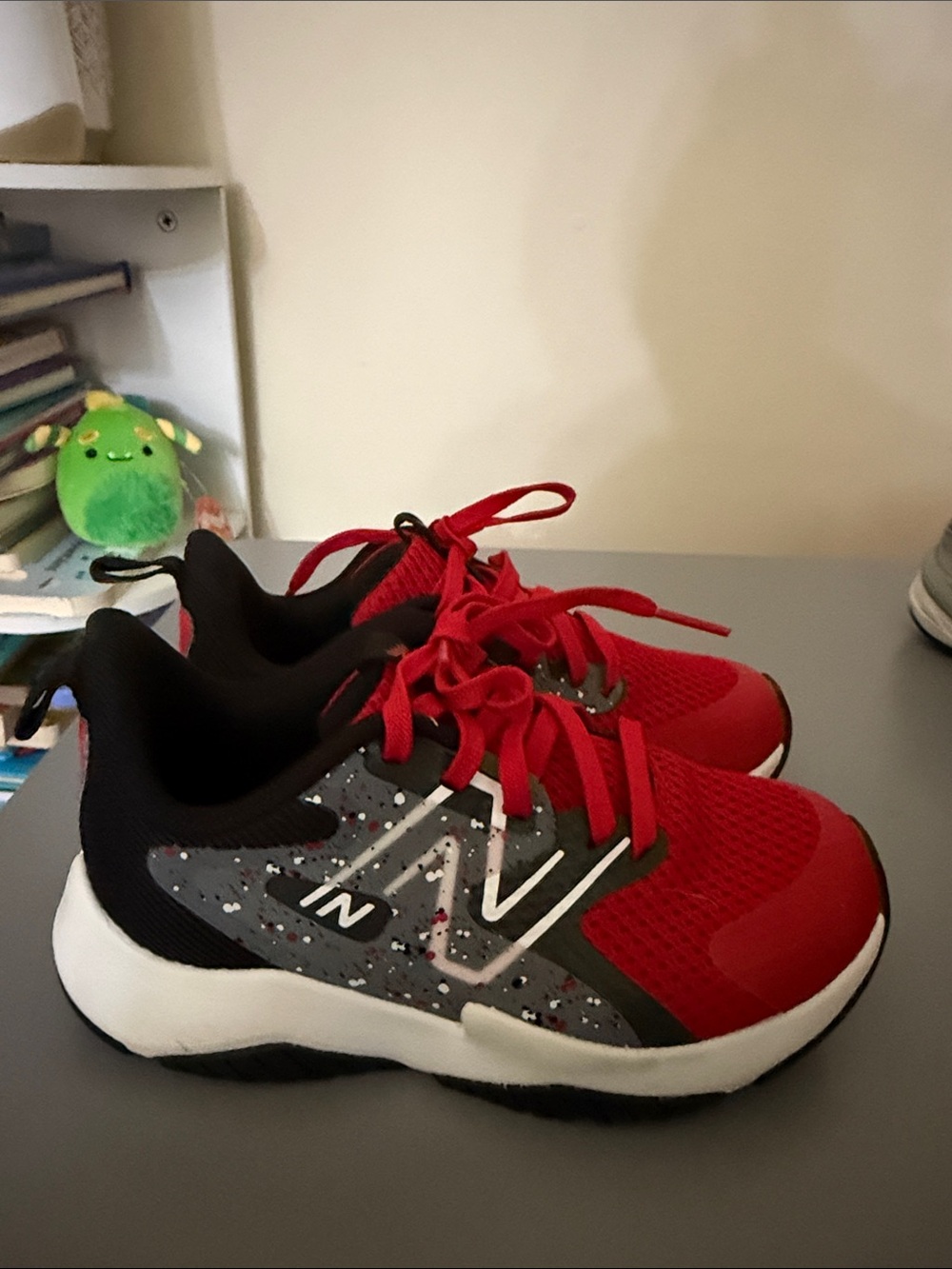New Balance Kids Red and Gray Sport Sneakers / used 1 time almost brand new